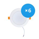 Multipack 6x Bright Choice LED Downlight 12W 1080lm 120D - 840 Cool White | Cutout 115mm - Replaces 1x18W